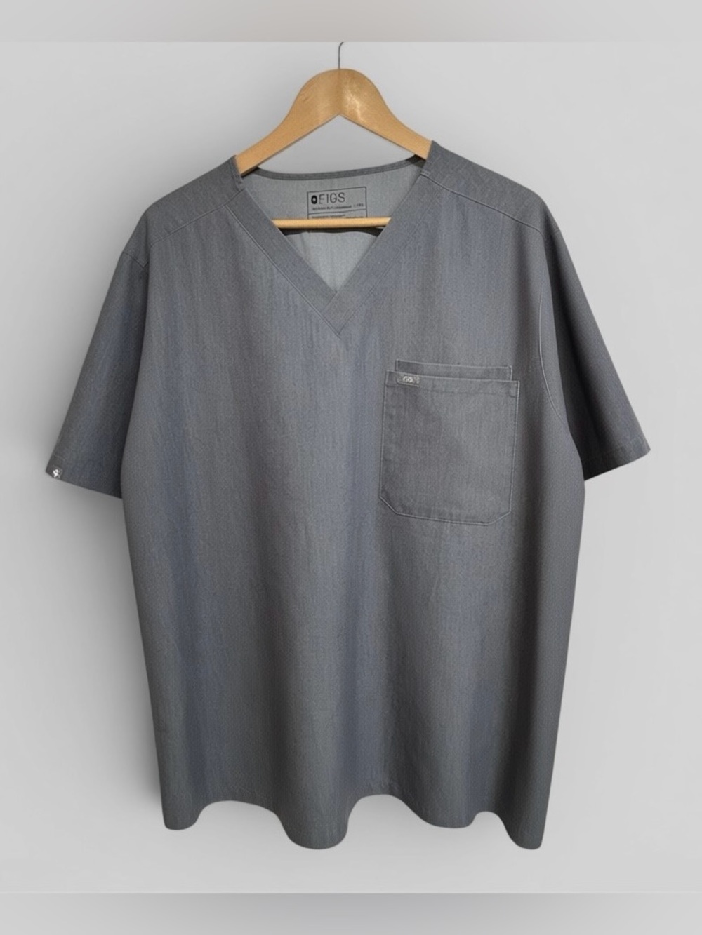 Figs Technical Scrub Top Graphite Size 3XL